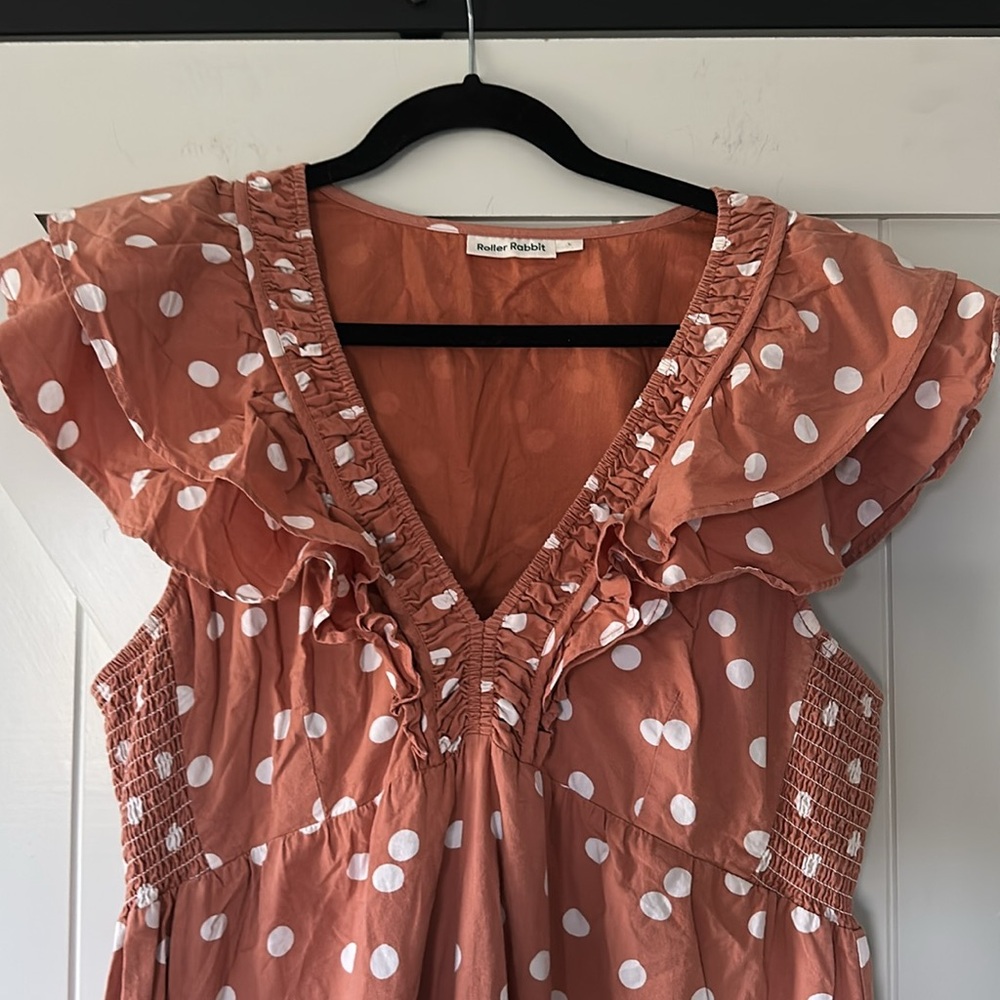 Roller Rabbit  V-Neck, Ruffle Midi dress - Picture 8 of 15
